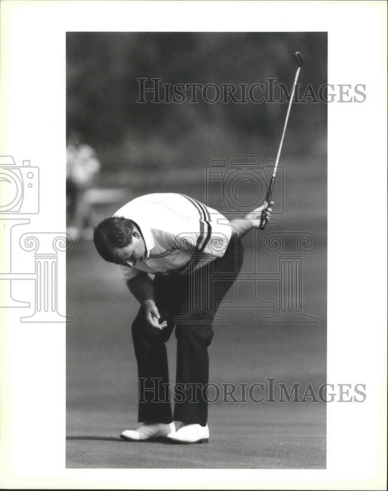 1991 Press Photo Golf - Dave Barr Frustrated Missing Putt on 18th Hole in USFG- Historic Images