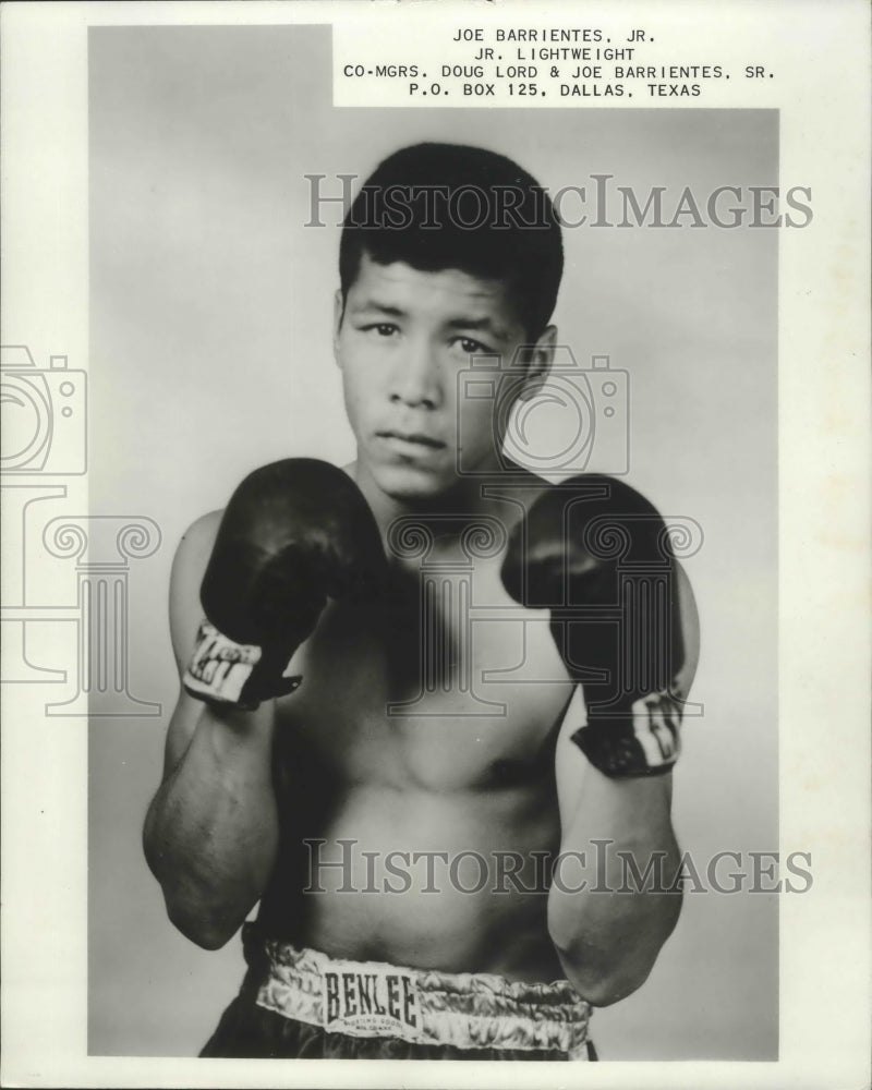 Press Photo Boxing - Joe Barrientes Jr. - nos03226- Historic Images