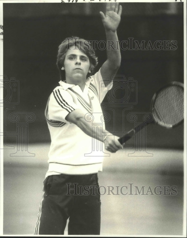 1979 Press Photo Tennis - Bobby Banck Swinging his Racquet - nos03282- Historic Images