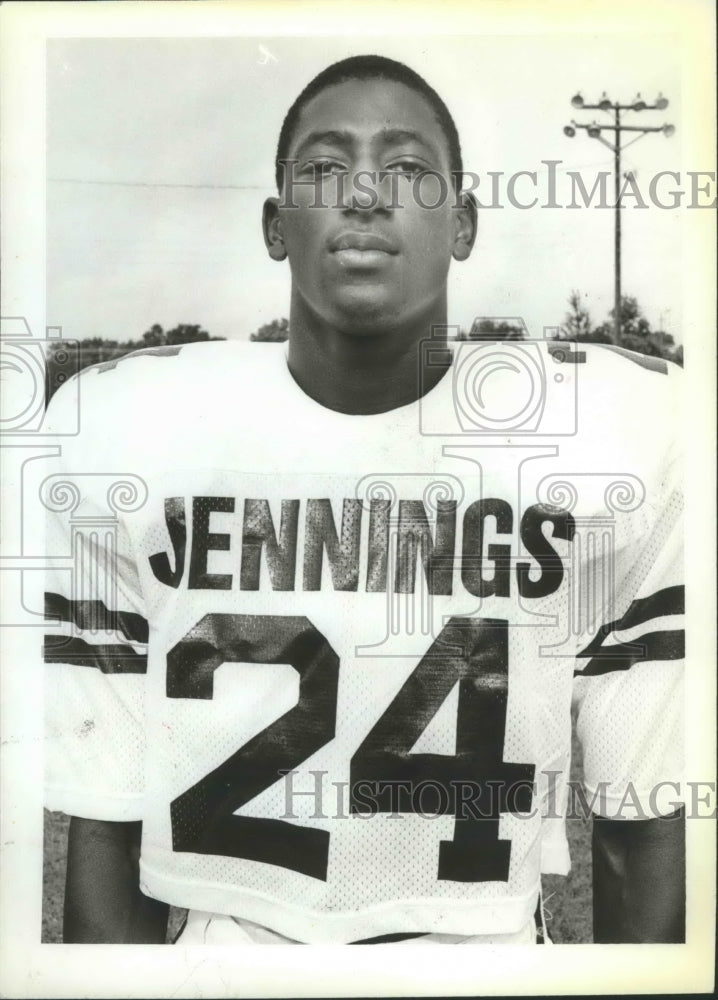 1985 Press Photo Football - Melvin Adams, Running Back for Jennings - nos03301- Historic Images