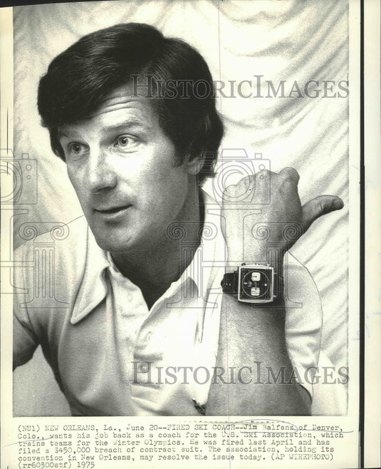 1975 Press Photo Jim Balfanz, Former United States Ski Association Coach- Historic Images