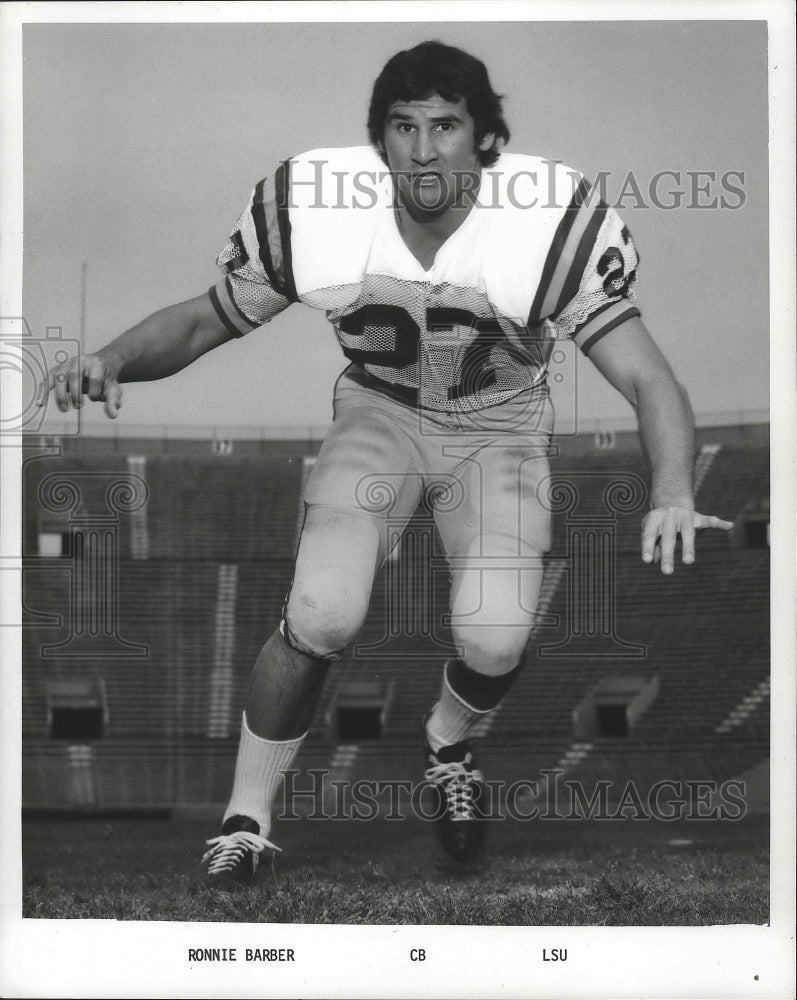 1974 Press Photo Ronnie Barber, Louisiana State University Football Center Back- Historic Images