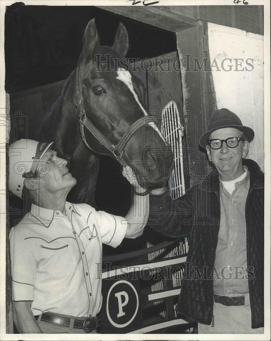 1972 Press Photo Jockey R. L. Baird with Horse - nos03479- Historic Images
