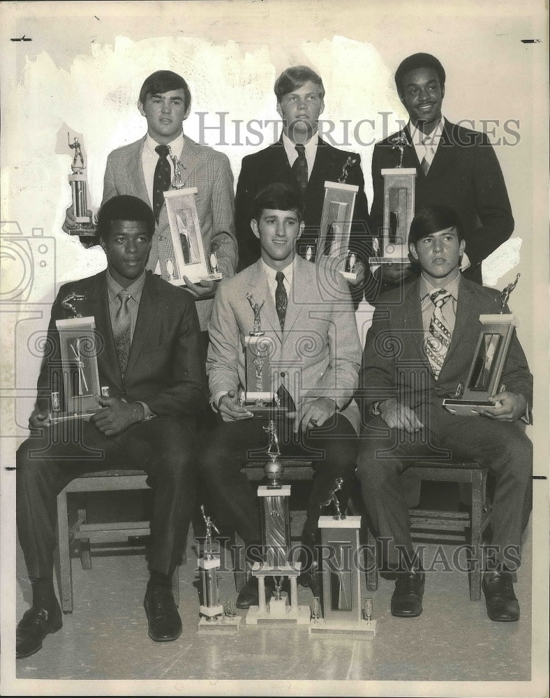 1970 Press Photo Track Athlete Barry Baughn at Fortier Spring Sports Banquet- Historic Images