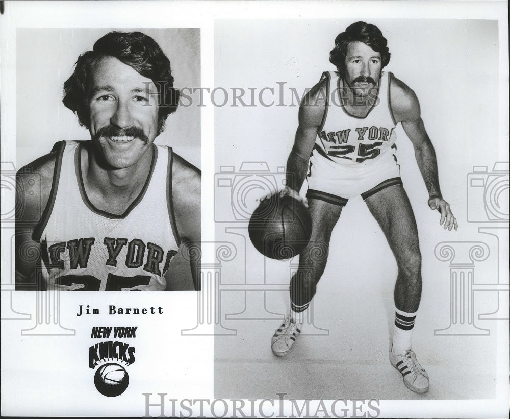 1977 Press Photo New York Knicks Basketball Player Jim Barnett - nos03824- Historic Images