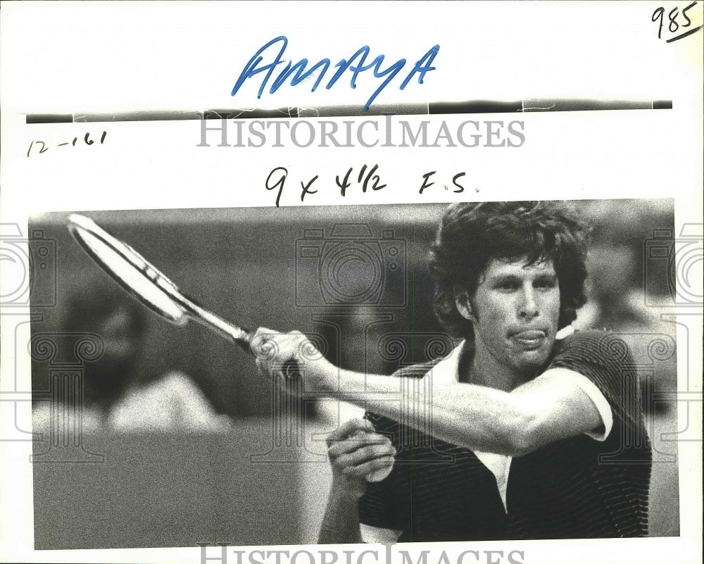 1978 Press Photo Tennis Player Victor Amaya Swinging the Racquet - nos03851- Historic Images