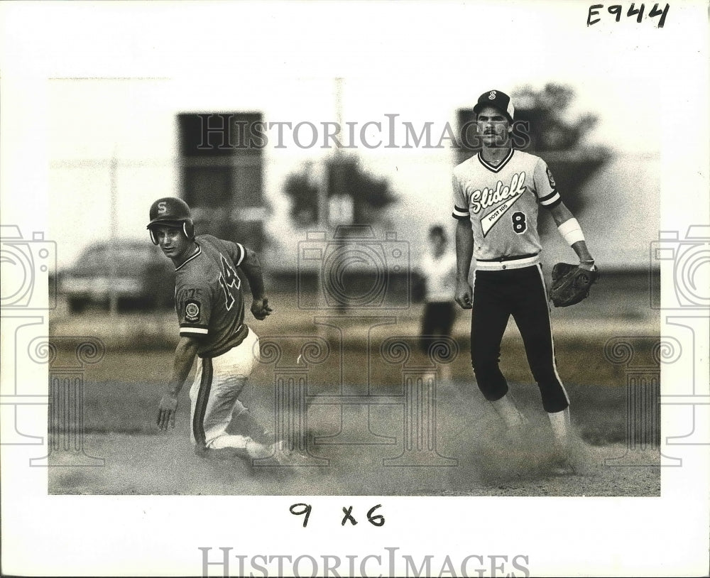 1982 Press Photo Baseball - Paul Wetzel, Ricky Moore IN American Legion Tourney- Historic Images