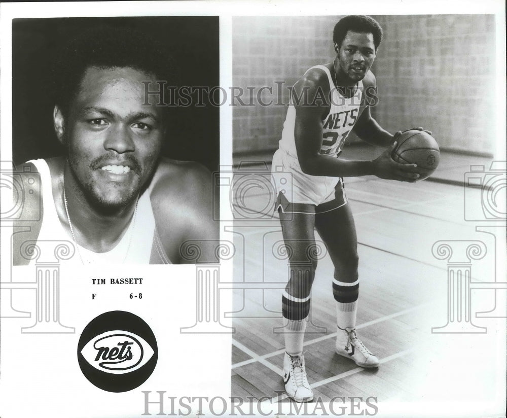 1978 Press Photo Tim Bassett, Nets Forward Position Basketball Player- Historic Images