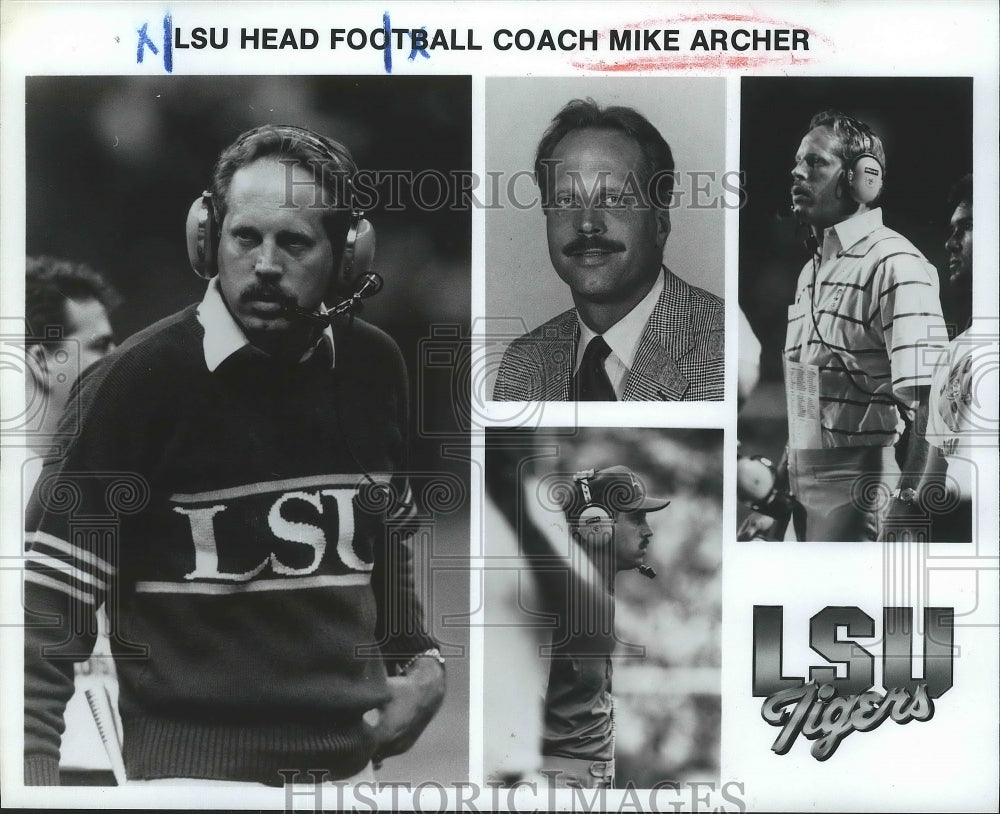 Press Photo Mike Archer, Louisiana State University Tigers Football Coach- Historic Images