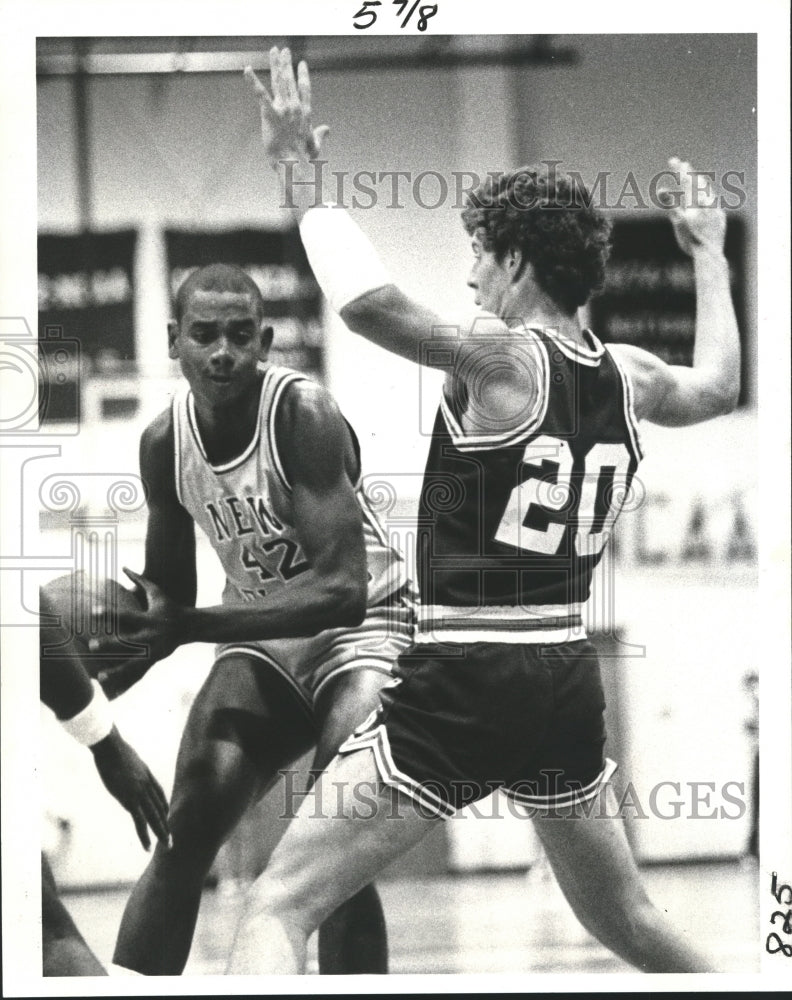 1983 Press Photo Terrance Breaux, University of New Orleans Basketball Player- Historic Images