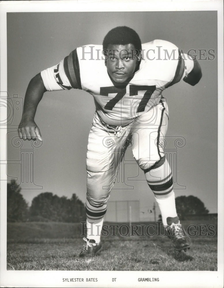 1971 Press Photo Football - Sylvester Bates of Grambling College - nos04505- Historic Images