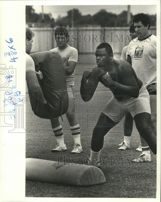 1984 Press Photo Robert Packnett, Louisiana State University Football Player- Historic Images