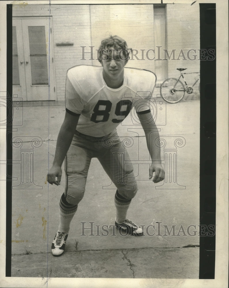 1972 Press Photo Football Player John Bertucci, Ridgewood 1972 - nos04630- Historic Images