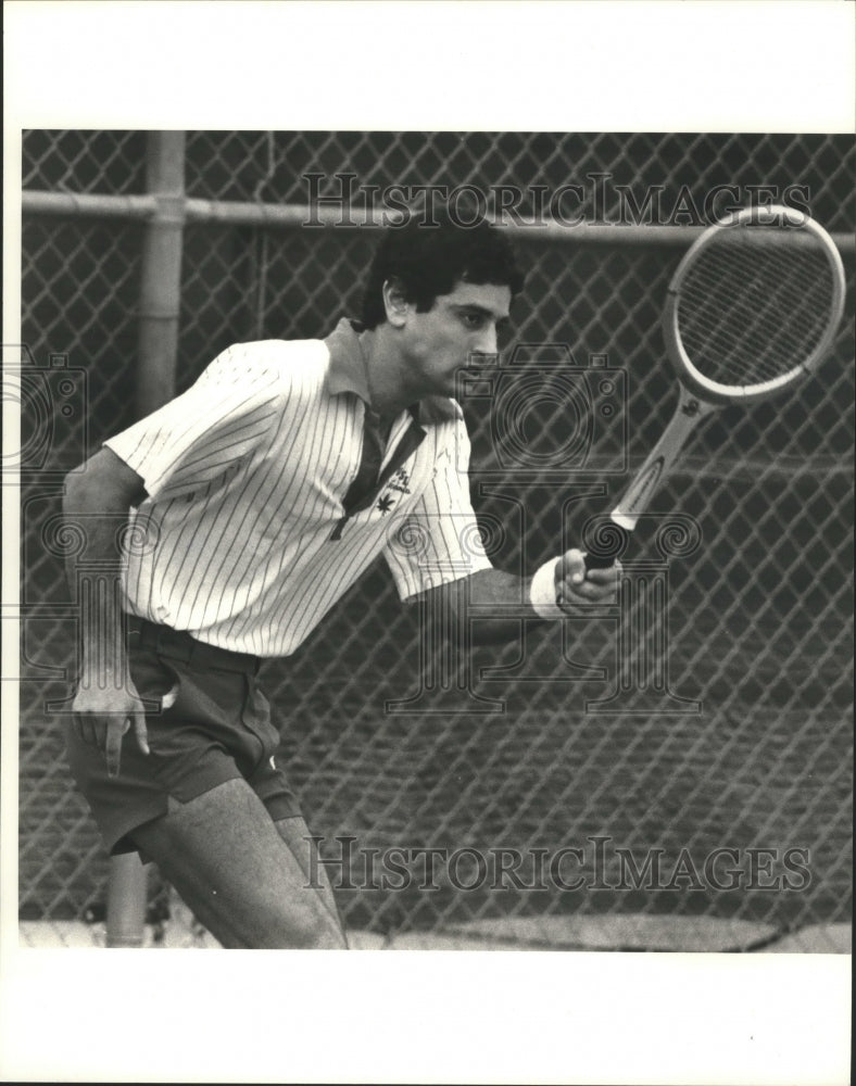 1980 Press Photo University of Southwestern Louisiana Tennis Player Jim Boustany- Historic Images