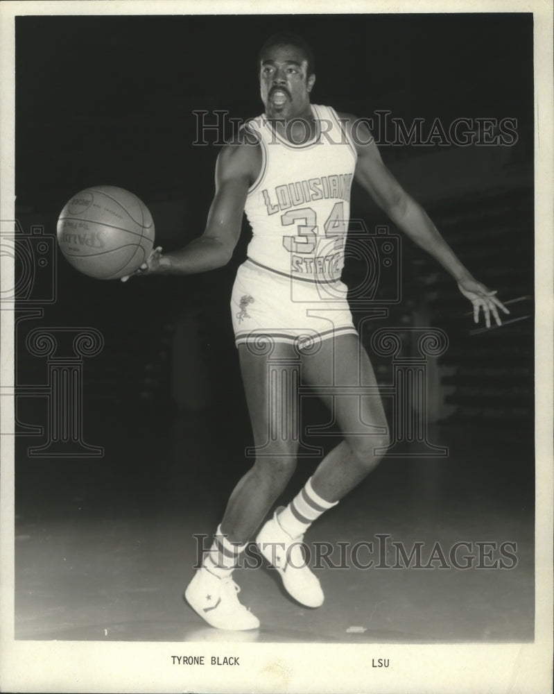 1986 Press Photo Louisiana State University Basketball Player Tyrone Black- Historic Images