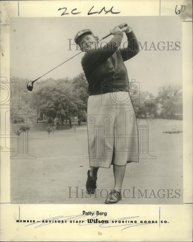 1964 Press Photo Golfer Patty Bert for Wilson Sporting Goods - nos04772- Historic Images