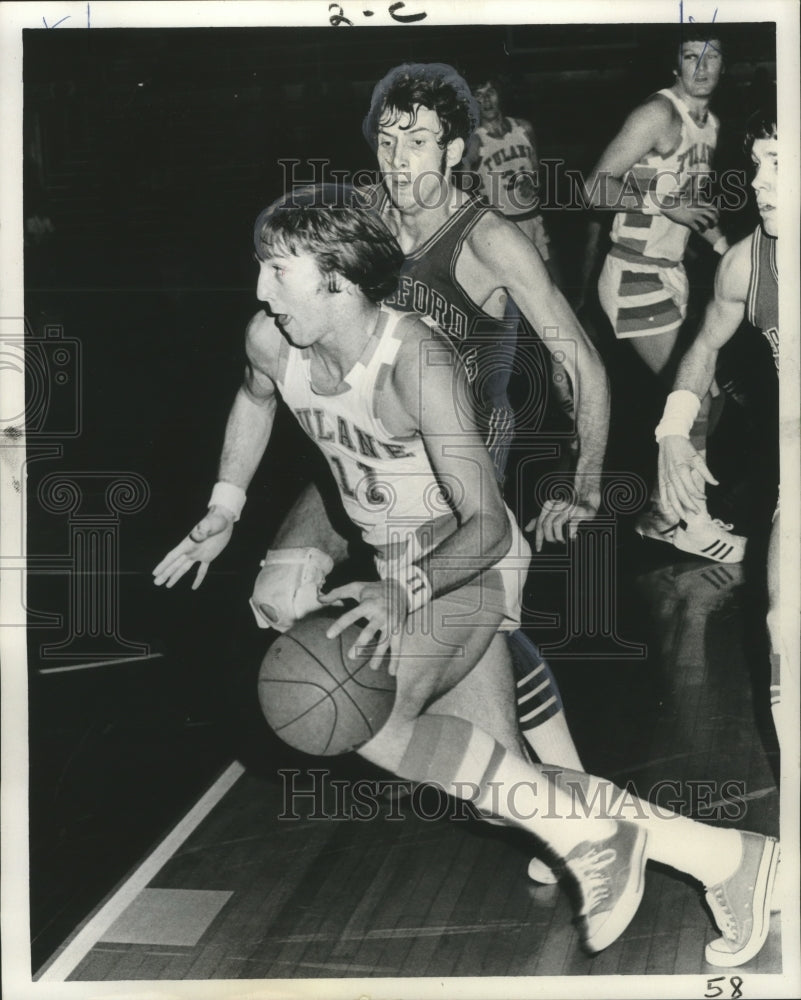 1973 Press Photo Bruce Bolyard, Tulane University Basketball Player at Game- Historic Images