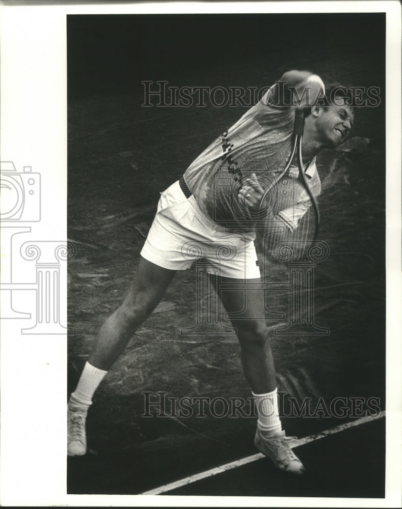 1986 Press Photo Tennis - Bill Borders in Senior Invitational Tennis Tourney- Historic Images