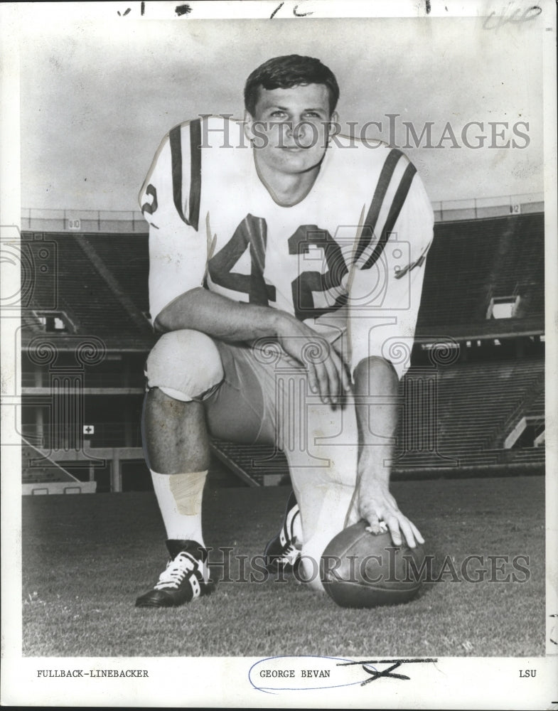 1969 Press Photo George Bevan, Louisiana State University Football Player- Historic Images