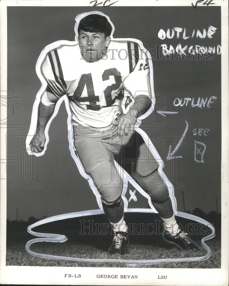 1967 Press Photo George Bevan, Louisiana State University Football Player- Historic Images