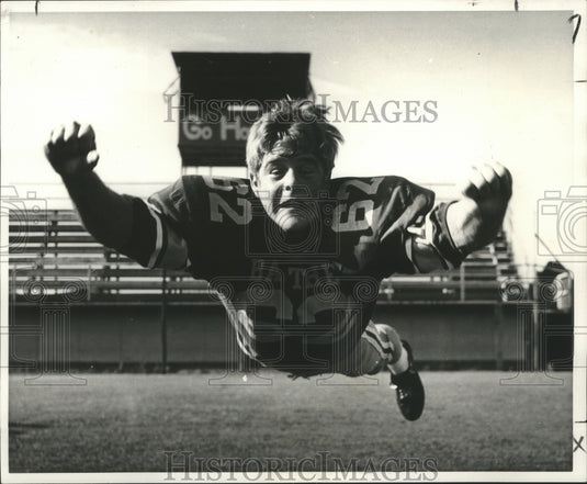 1970 Press Photo Julian Blalock, Bathe Football Player- Historic Images