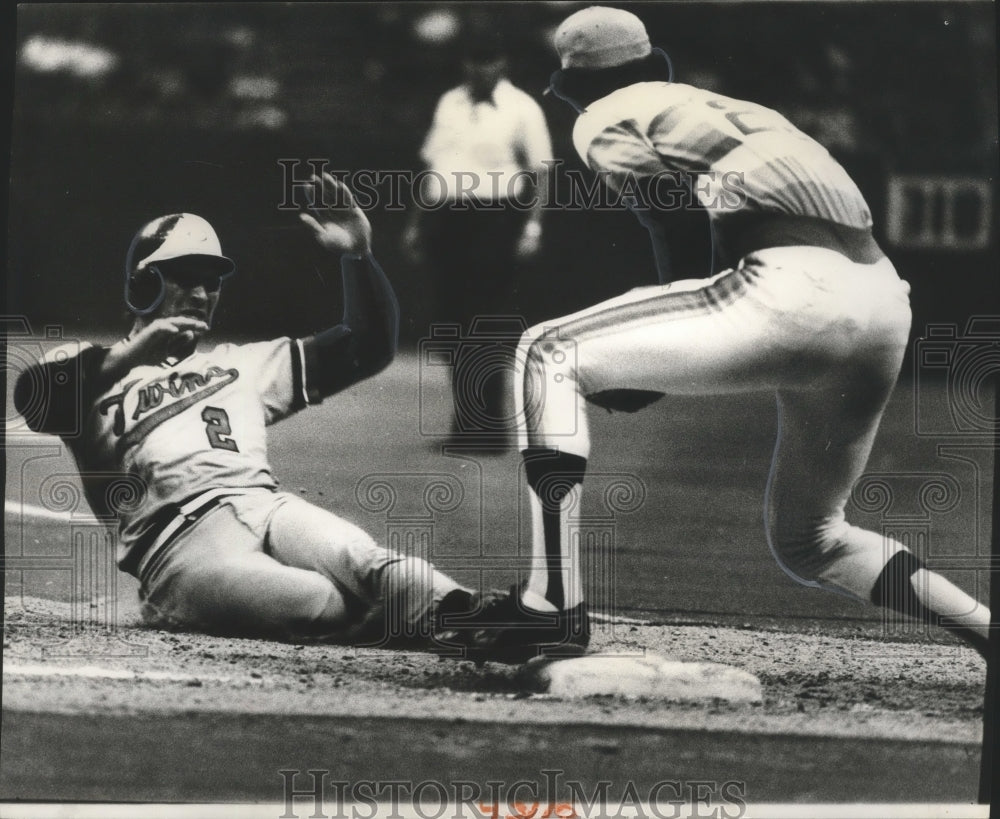 1976 Press Photo Steve Braun, Minnesota Twins Baseball Player at Superdome Game- Historic Images