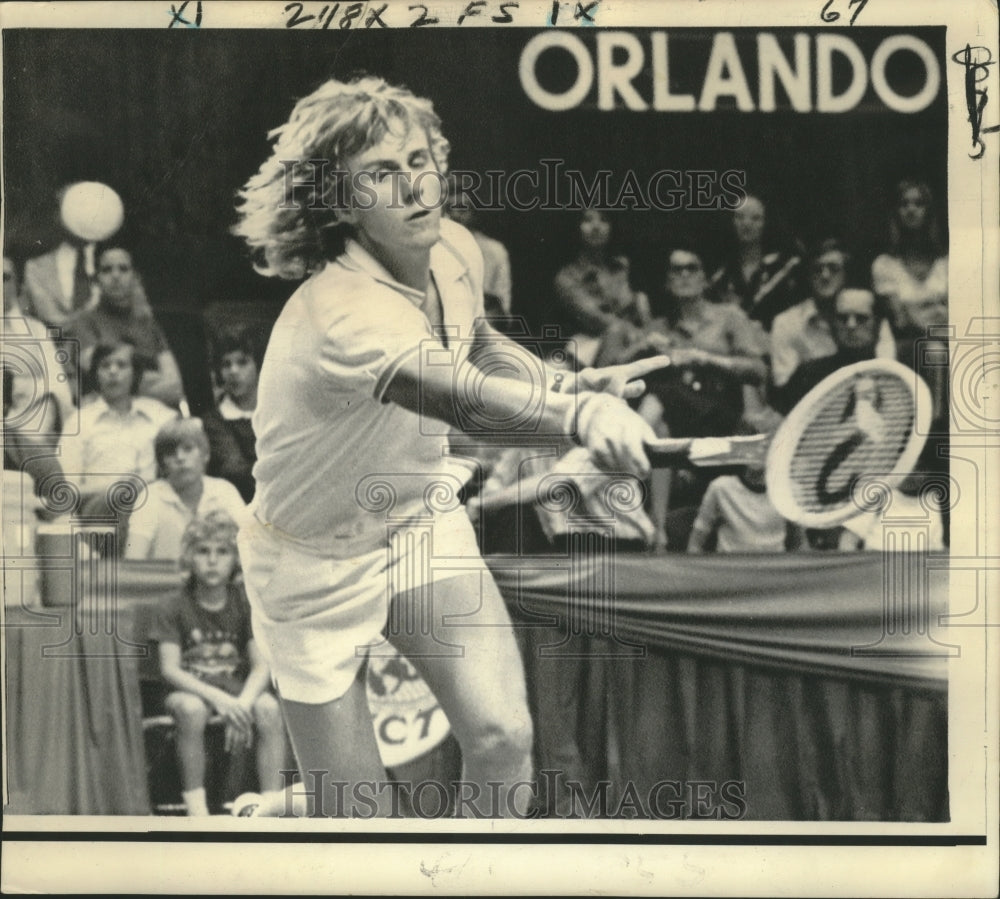 1974 Press Photo Swedish Tennis Player Bjorn Borg at World Cup Championship- Historic Images