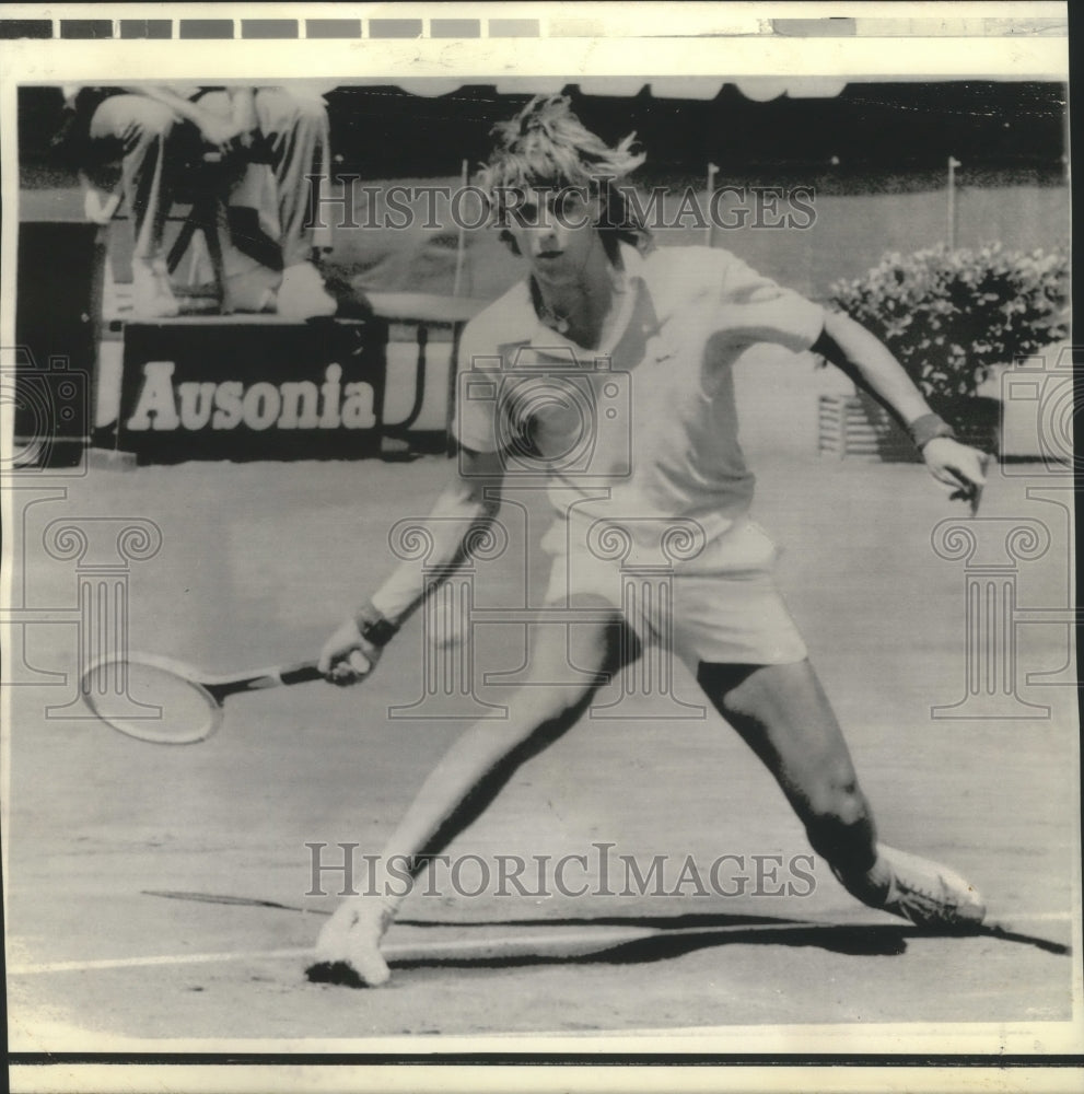 1974 Press Photo Swedish Tennis Player Bjorn Borg at Rome Open Tennis Tournament- Historic Images