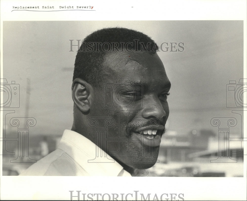 1987 Press Photo Dwight Beverly, Saints Football Replacement Player - nos05374- Historic Images