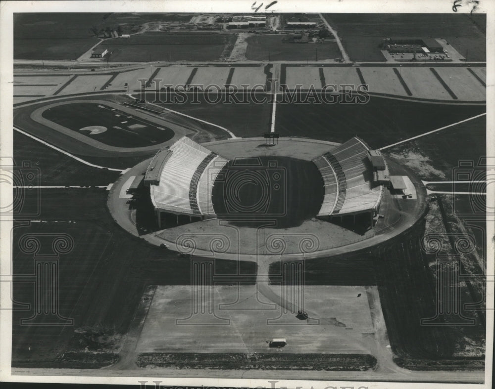 1970 Press Photo Aerial View of Bowling Green University Athletic Complex- Historic Images