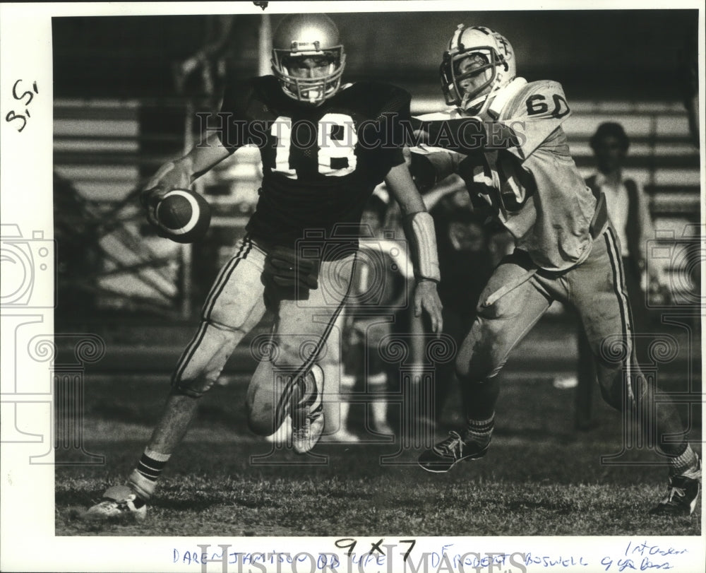 1981 Press Photo Robert Boswell, First Assembly Football Player at Game- Historic Images