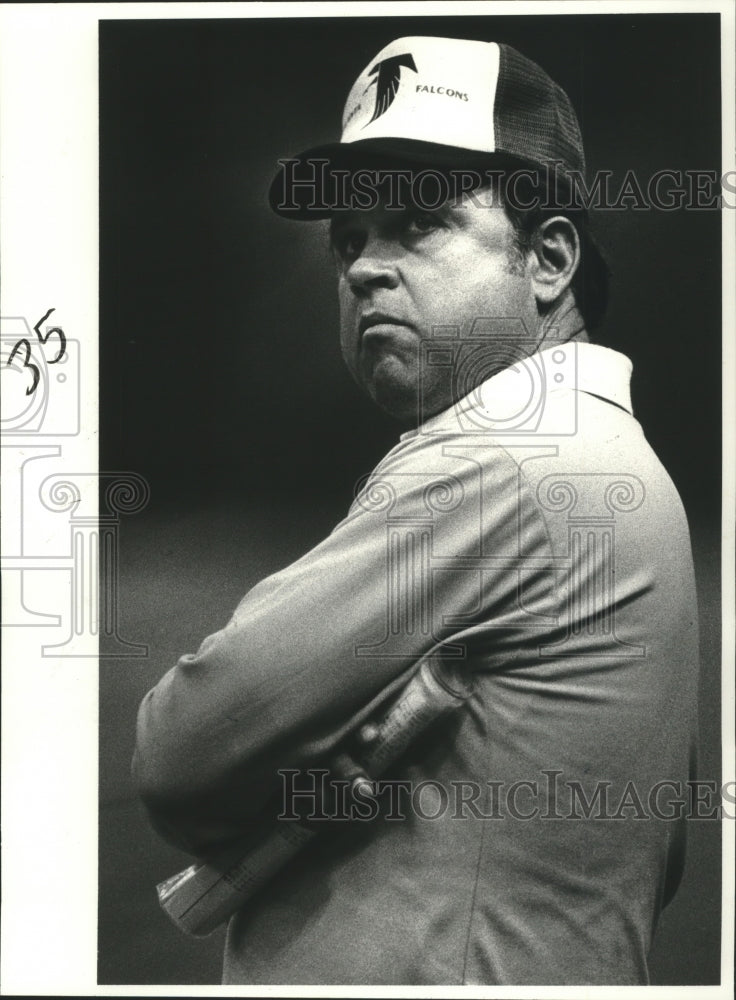 1982 Press Photo Leeman Bennett, Atlanta Falcons Head at Game - nos05607- Historic Images