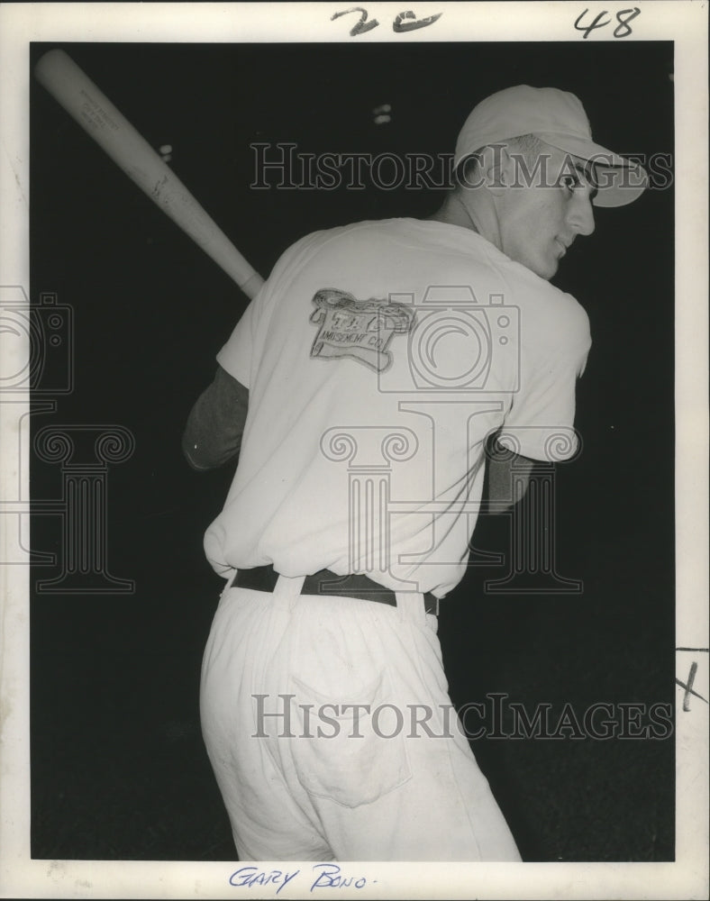 1967 Press Photo Gary Bono Amusement Company Baseball Player - nos05637- Historic Images