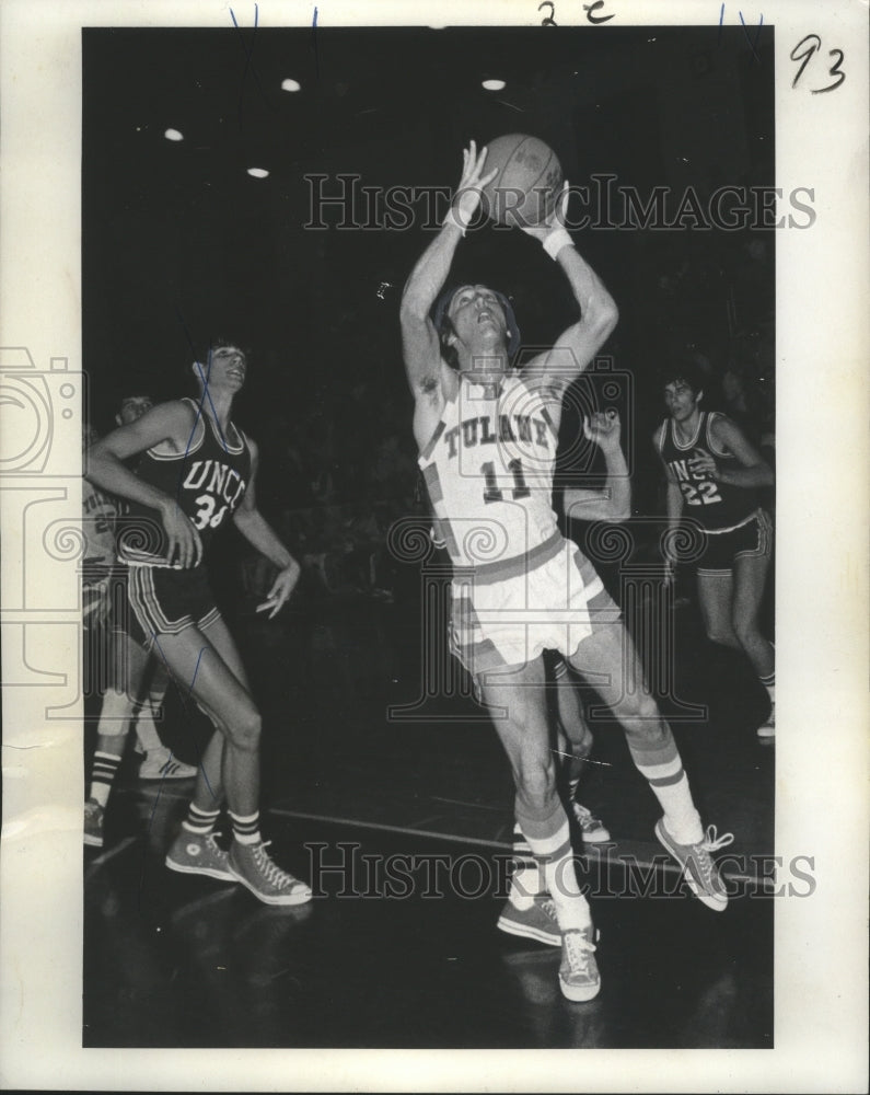 1973 Press Photo Bruce Bolyard, Tulane Basketball Player at Game - nos05641- Historic Images