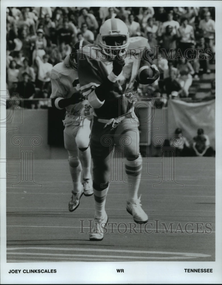 1986 Press Photo Football - Joey Clinkscales for Tenniessee - nos05854- Historic Images