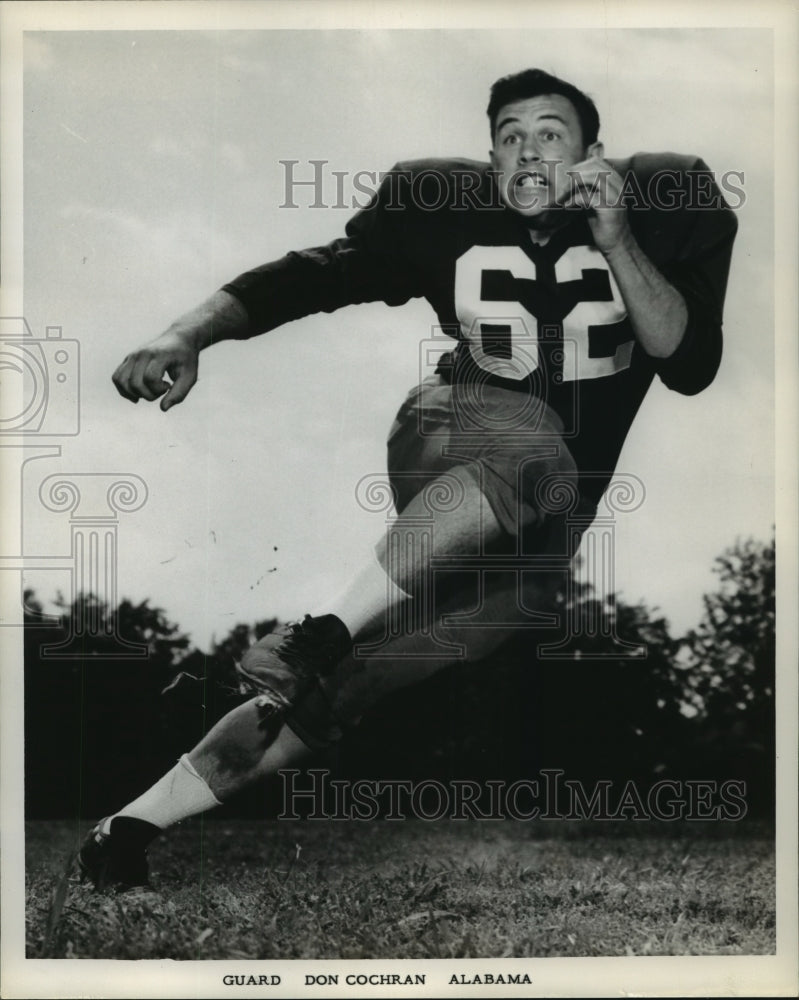 Press Photo Don Cochran, Alabama Guard Football Player - nos05986- Historic Images