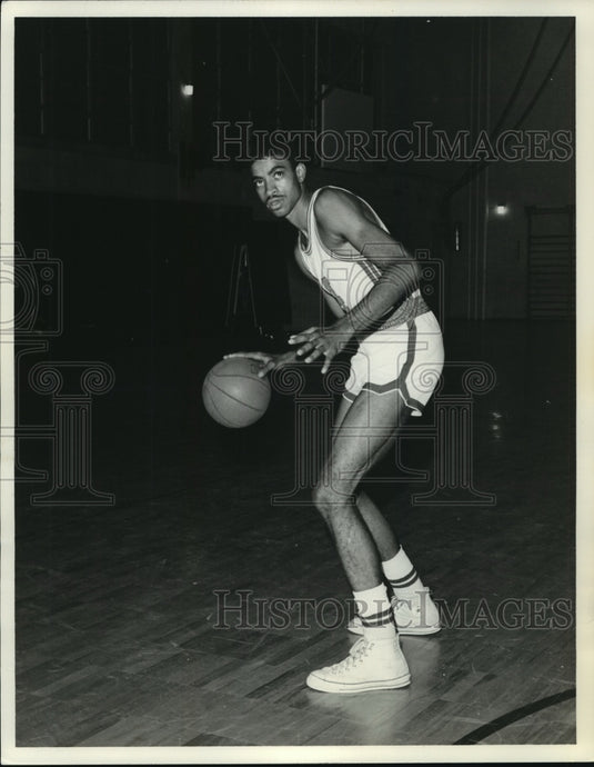 1968 Press Photo Dilladd University Forward Basketball Player Johnny Chaney- Historic Images