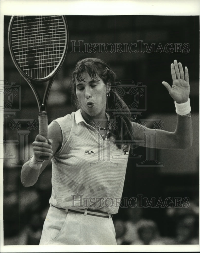 1984 Press Photo Tennis Player Pam Casales in Game - nos06204- Historic Images