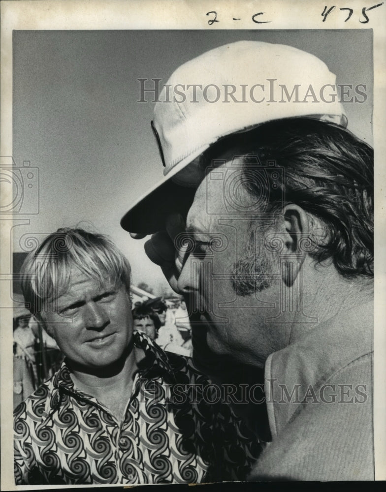 1972 Press Photo Golfers Billy Casper and Jack Nicklaus at Golf Tournament- Historic Images