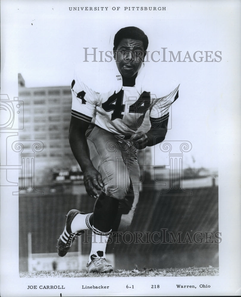 1971 Press Photo Football - University of Pittsburgh Linebacker Joe Carroll- Historic Images