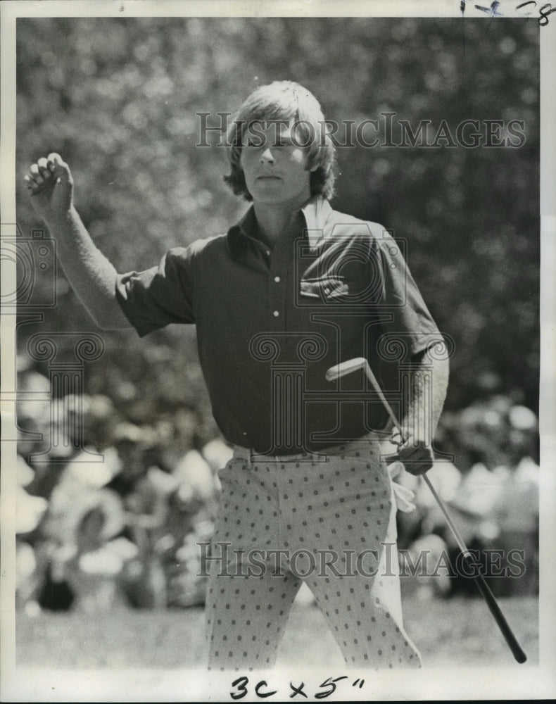 1974 Press Photo Golfer Ben Crenshaw at Greater New Orleans Open Golf Game- Historic Images