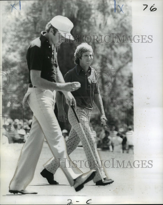 1974 Press Photo Golfer Ben Crenshaw with Other in Golf Game - nos06361- Historic Images