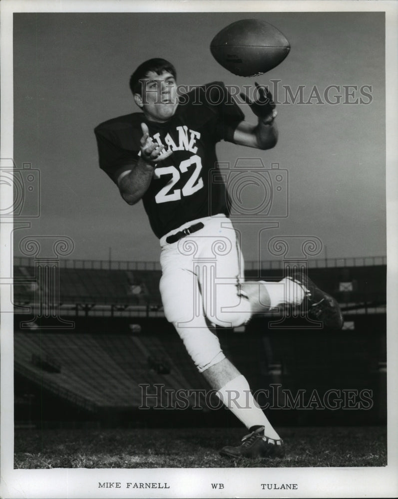 1971 Press Photo Tulane Wingback Football Player Mike Farnell - nos06440- Historic Images