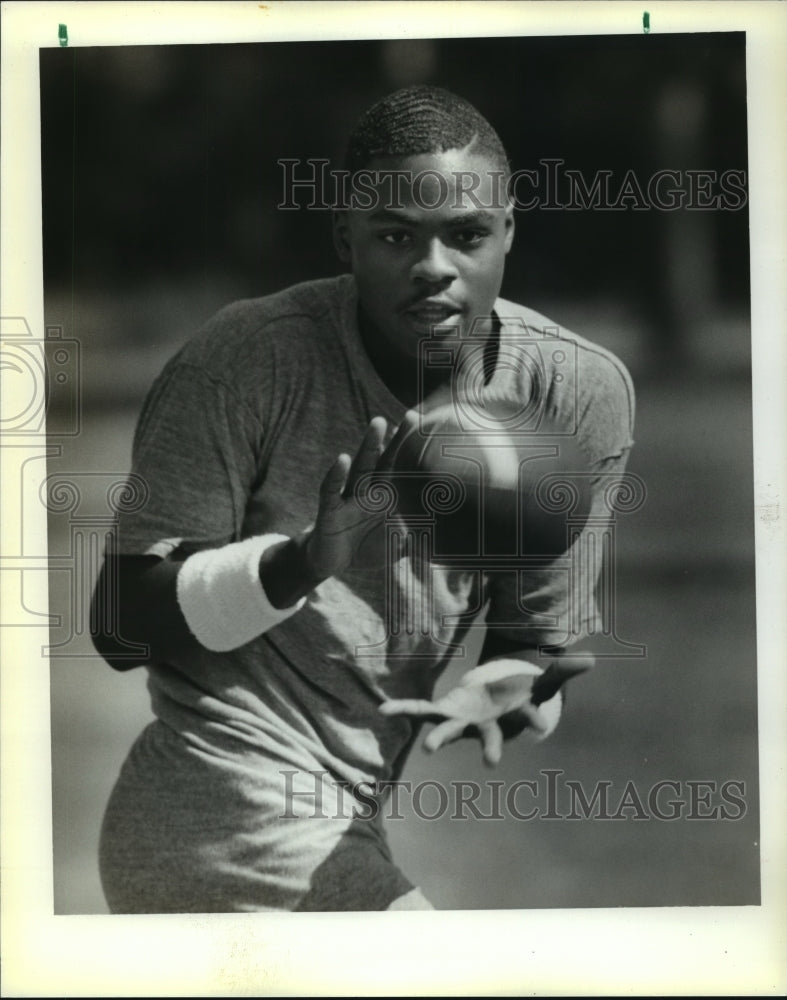 1989 Press Photo Northshore High School Wide Receiver Football Reggie Collins- Historic Images