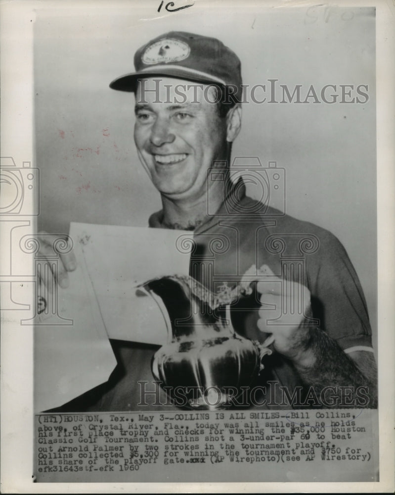 1960 Press Photo Golfer Bill Collins, above, of Crystal River, wins Classic Golf- Historic Images
