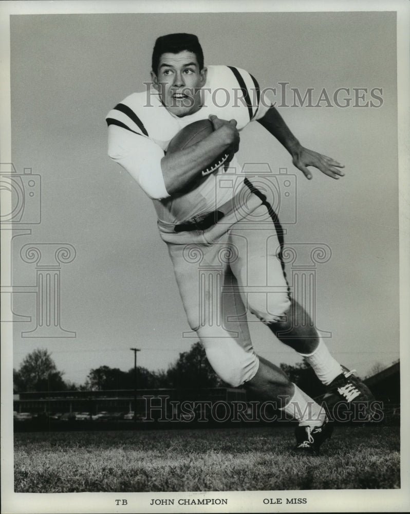 Press Photo Ole Miss Football Player John Champion, TB - nos06708- Historic Images