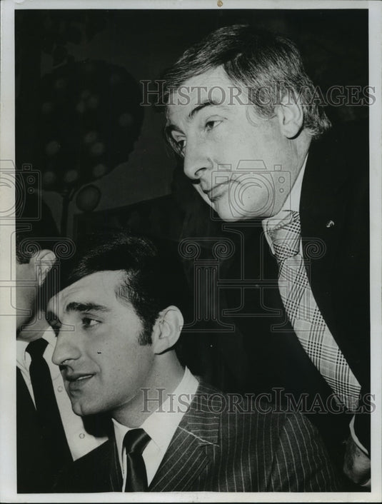 1968 Press Photo Baseball Commissioner Michael Burke and Others - nos06747- Historic Images
