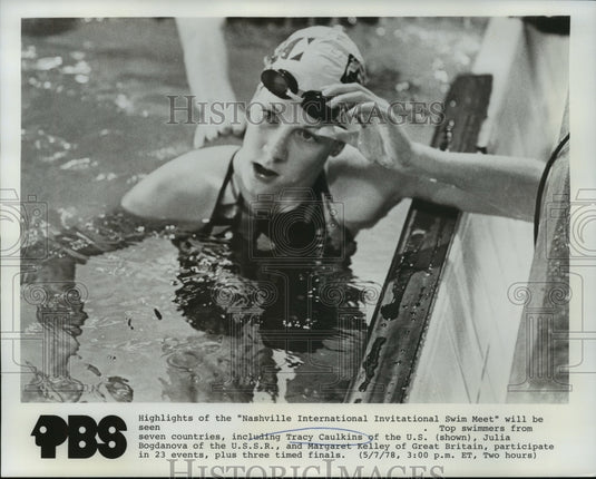 1978 Press Photo Swimmer Tracy Caulkins of the United States at Nashville Swim- Historic Images