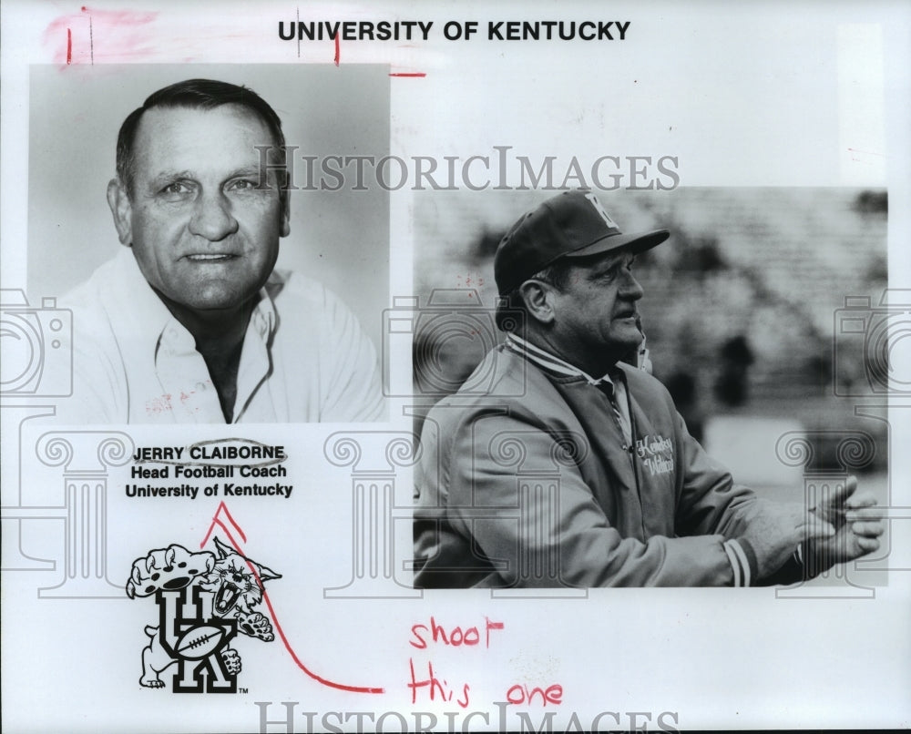 1987 Press Photo University of Kentucky Head Football Jerry Claiborne- Historic Images