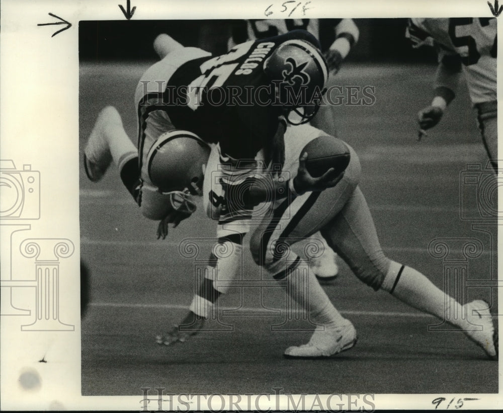 1978 Press Photo New Orleans Saints Henry Childs loses his footing in Game- Historic Images